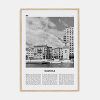 Savona Poster Natural Wood / 8x12 in Nbourhood Travel B&W Poster