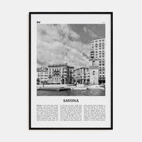 Savona Poster Black Wood / 8x12 in Nbourhood Travel B&W Poster