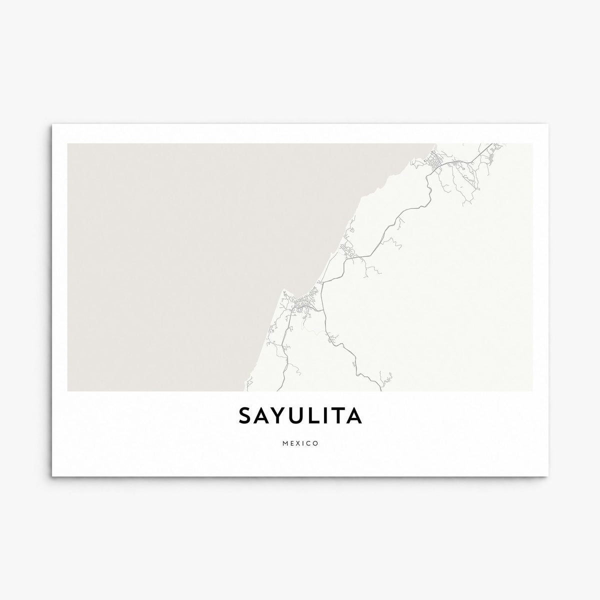 Sayulita Map Poster, print only (unframed)