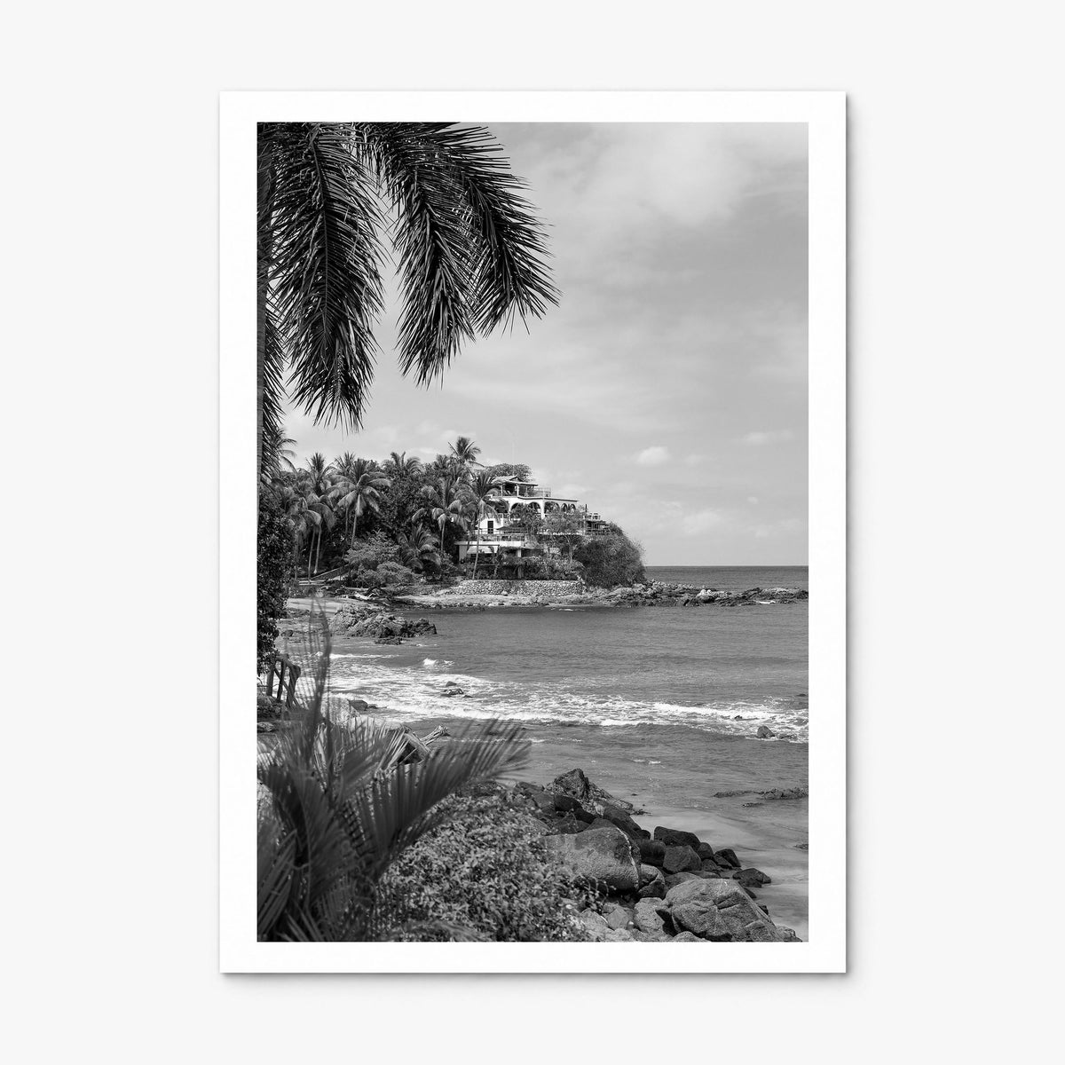 Sayulita Photo Poster, print only (unframed), white border
