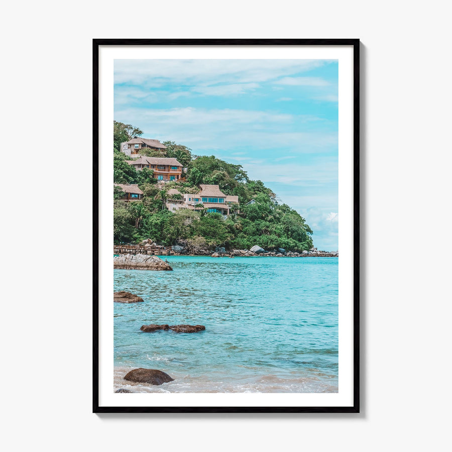 Sayulita Photo Poster, framed poster mockup, white border