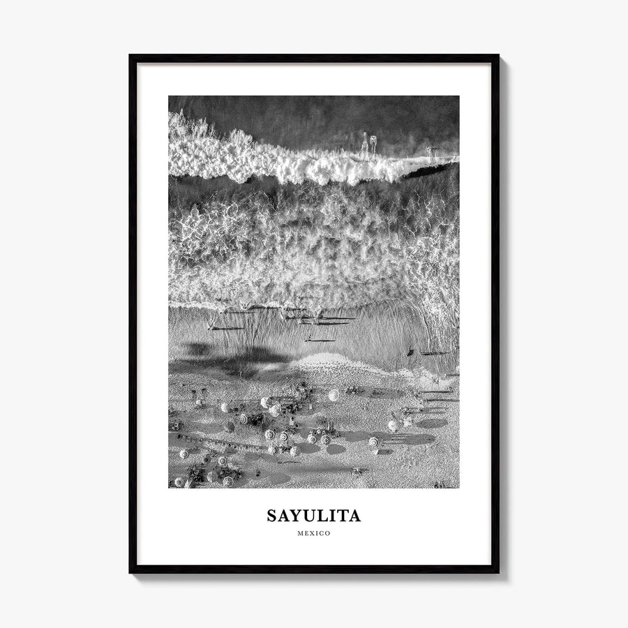 Sayulita Classic Poster, framed poster mockup