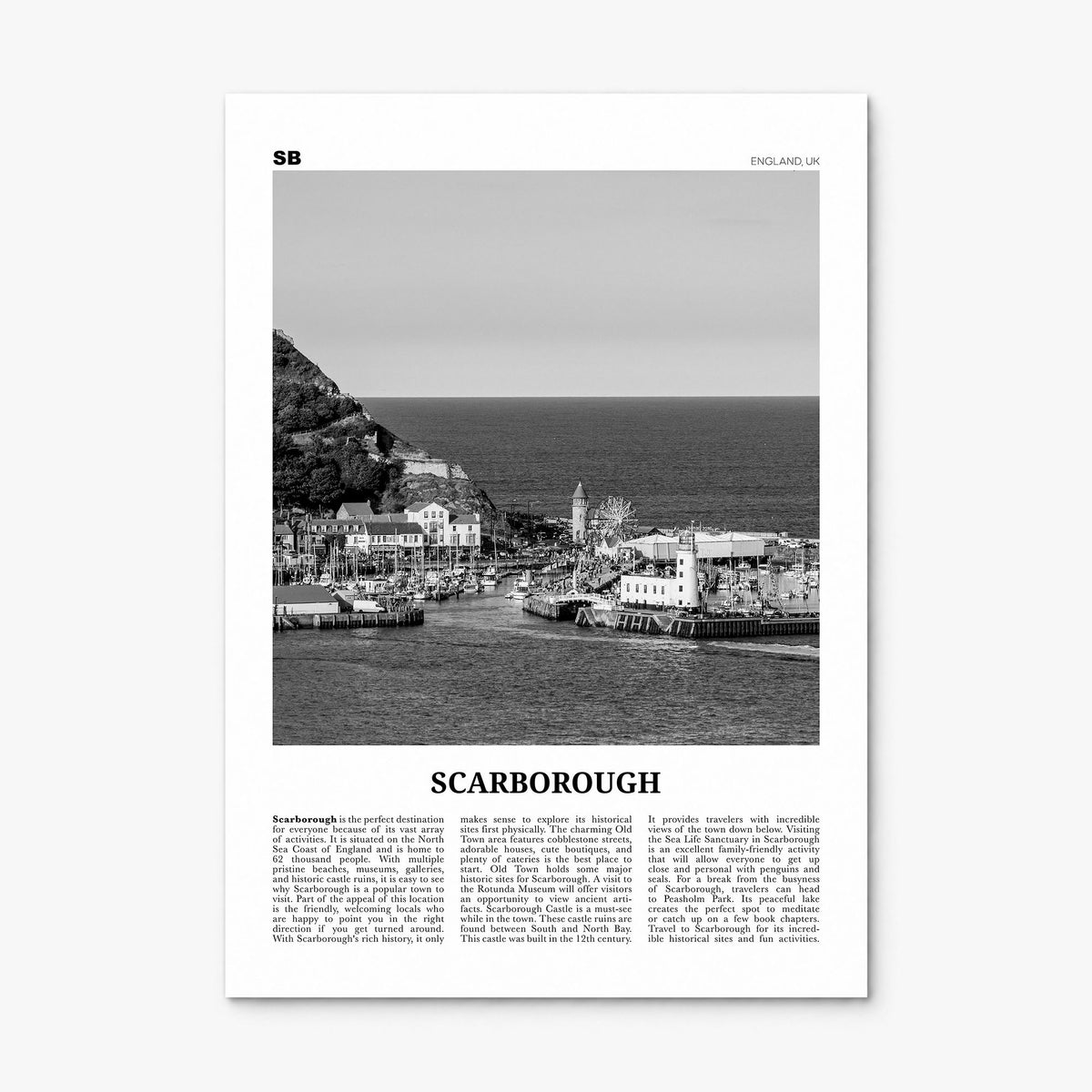 Scarborough Newspaper Poster, print only (unframed)