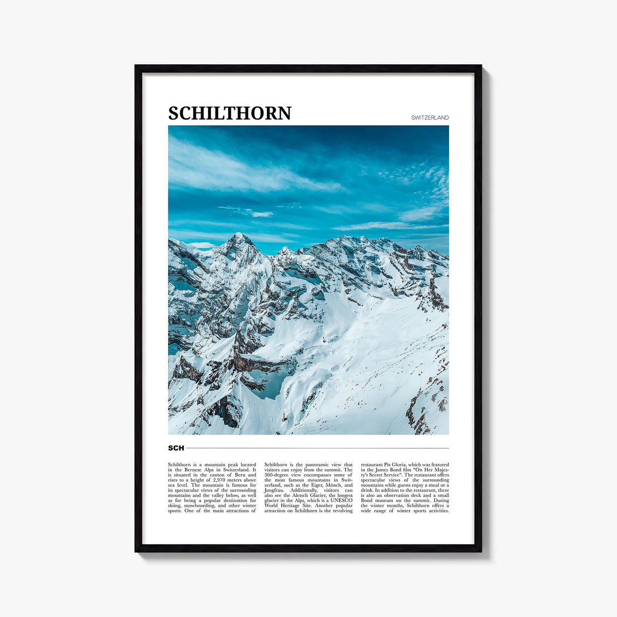 Schilthorn Travel Poster