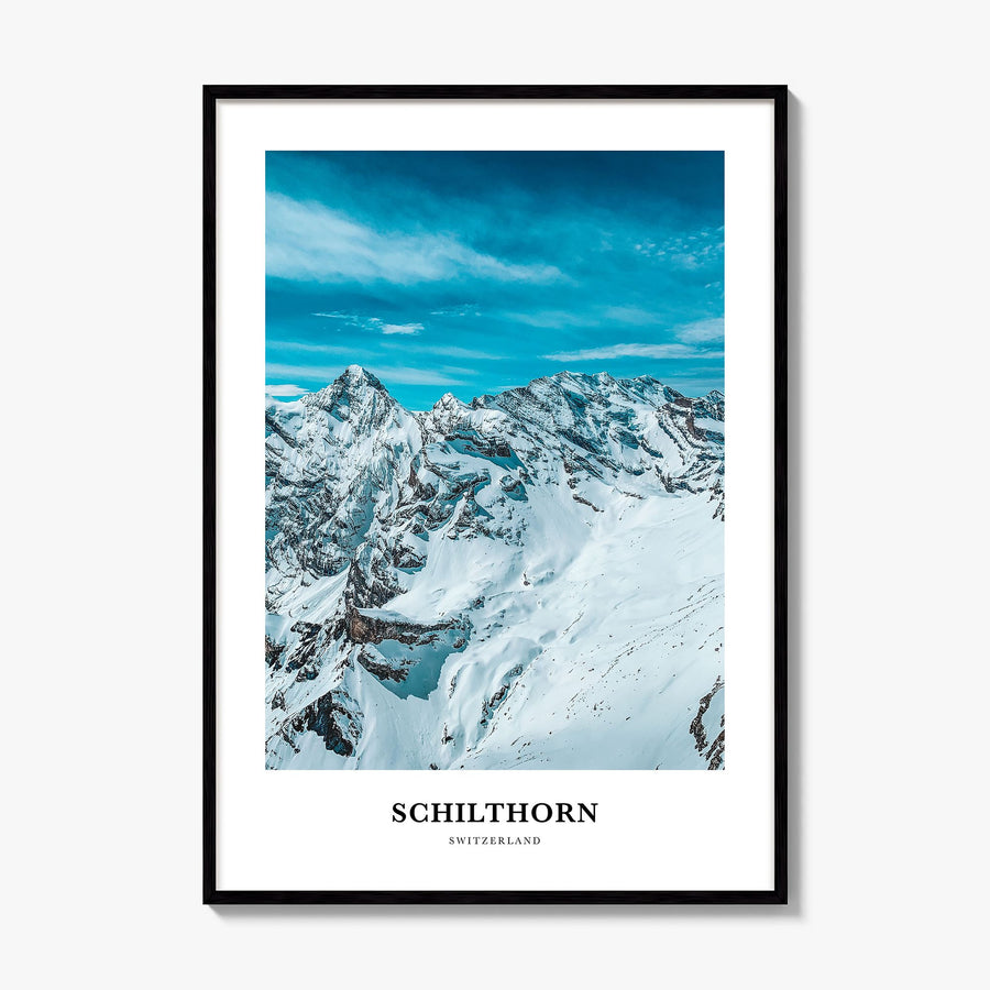 Schilthorn Classic Poster, framed poster mockup
