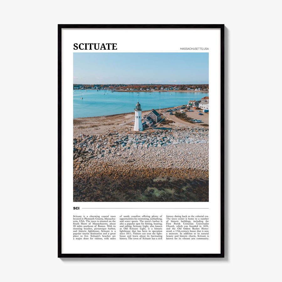 Scituate Travel Poster, framed poster mockup