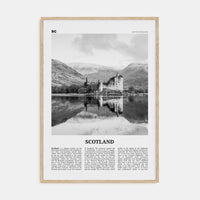 Scotland Poster Natural Wood / 8x12 in Nbourhood Travel B&W Poster