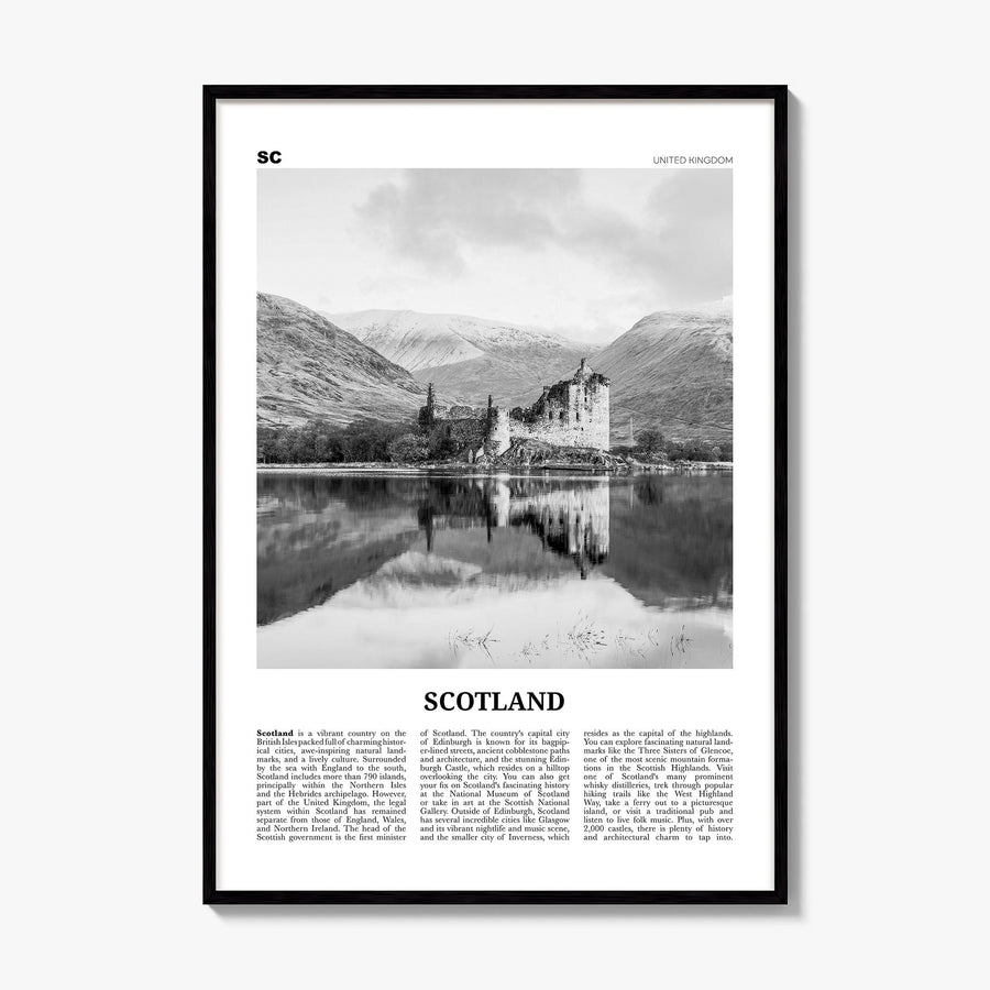 Scotland Newspaper Poster, framed poster mockup