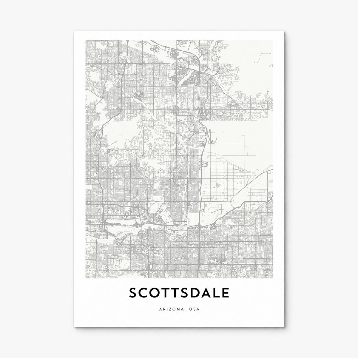 Scottsdale Map Poster, print only (unframed)