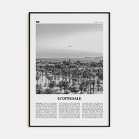 Scottsdale No 1 Poster Black Metal / 8x12 in Nbourhood Travel B&W Poster