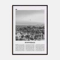 Scottsdale No 1 Poster Black Wood / 8x12 in Nbourhood Travel B&W Poster