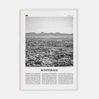 Scottsdale No 2 Poster White Wood / 8x12 in Nbourhood Travel B&W Poster