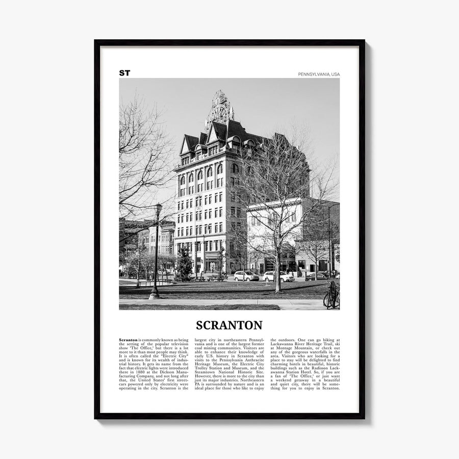 Scranton Newspaper No 1 Poster, framed poster mockup