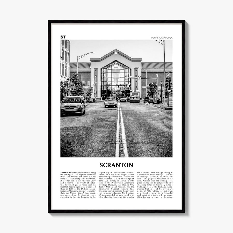 Scranton Newspaper No 2 Poster, framed poster mockup