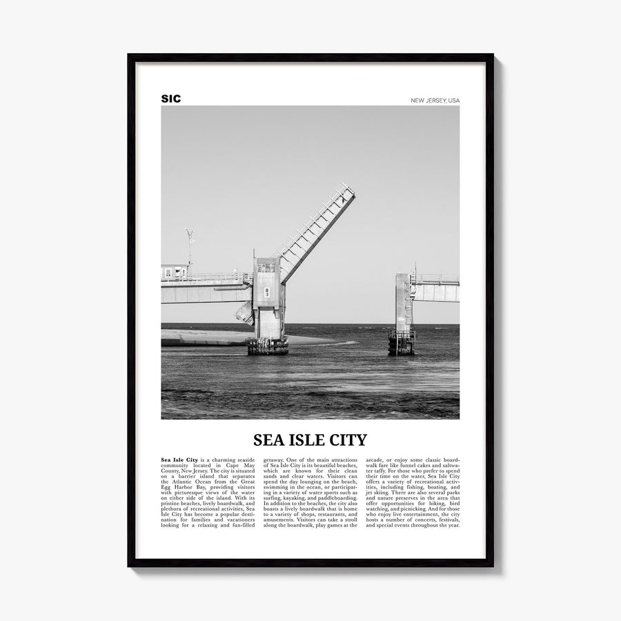 Sea Isle City Newspaper Poster, framed poster mockup