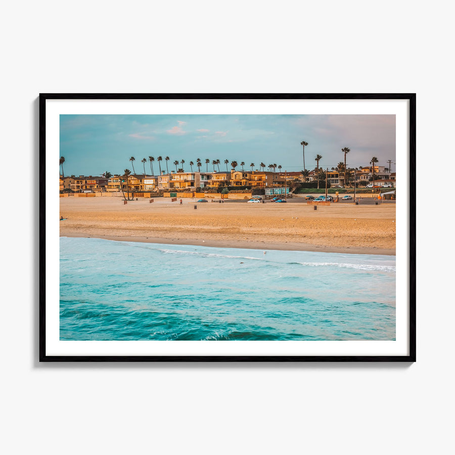 Seal Beach Photo Poster, framed poster mockup, white border