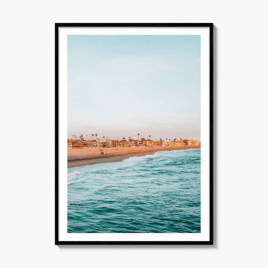 Seal Beach Photo Poster, framed poster mockup, white border