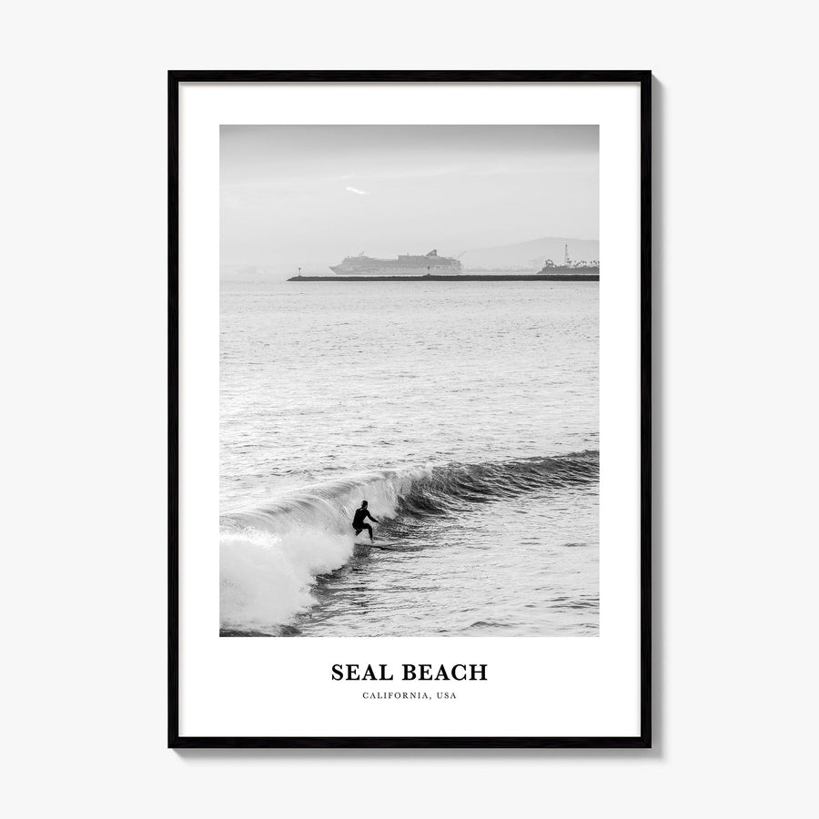 Seal Beach Classic No 2 Poster, framed poster mockup