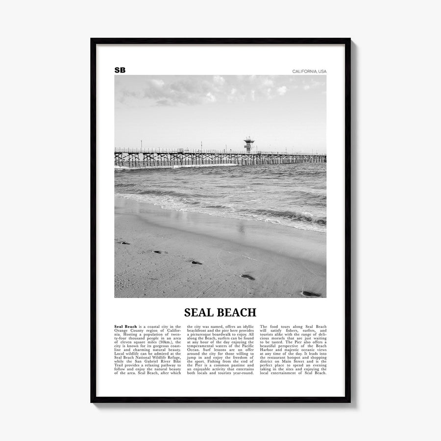 Seal Beach Newspaper No 1 Poster, framed poster mockup