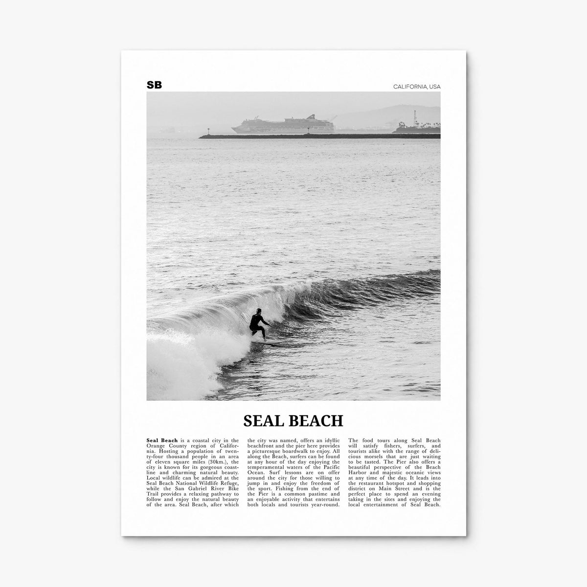 Seal Beach Newspaper No 2 Poster, print only (unframed)