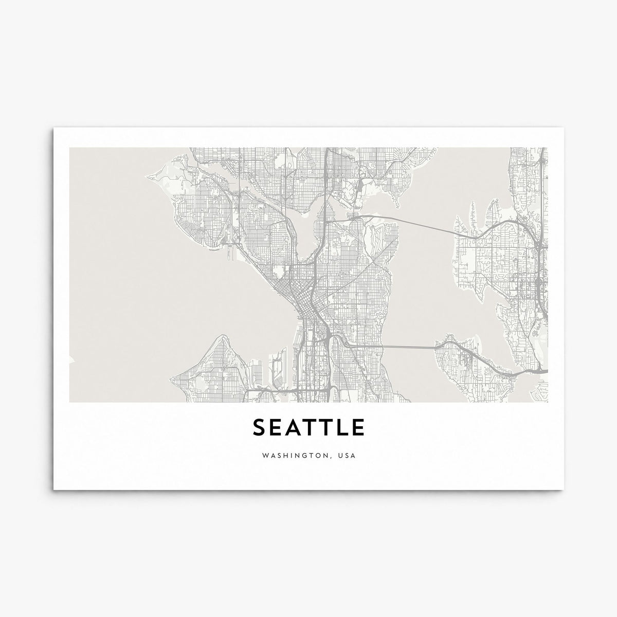 Seattle Map Poster, print only (unframed)
