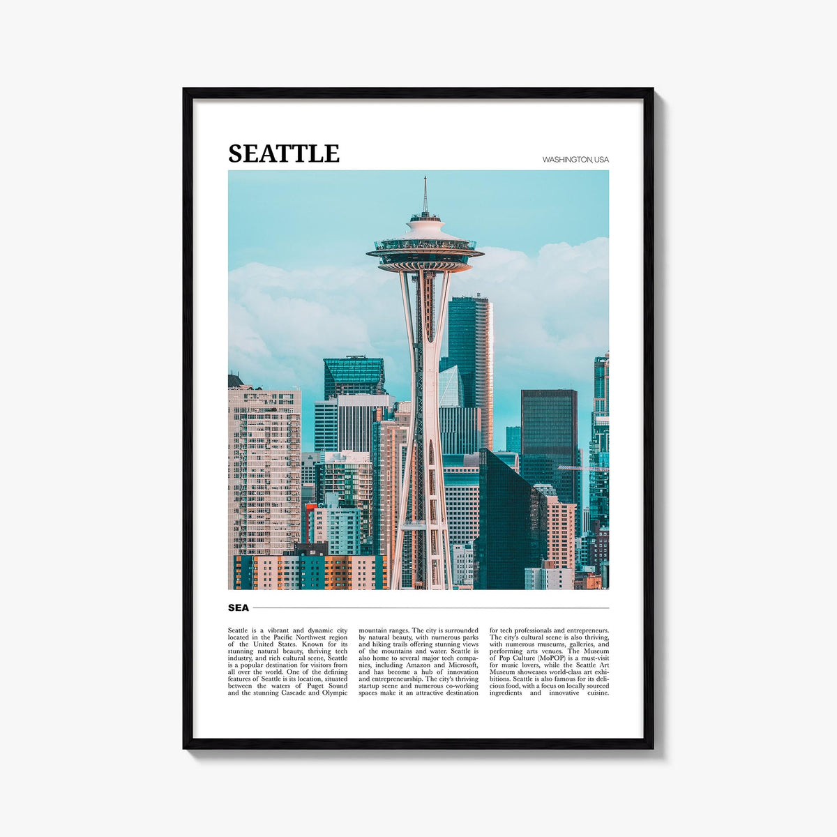 Seattle Travel No 3 Poster