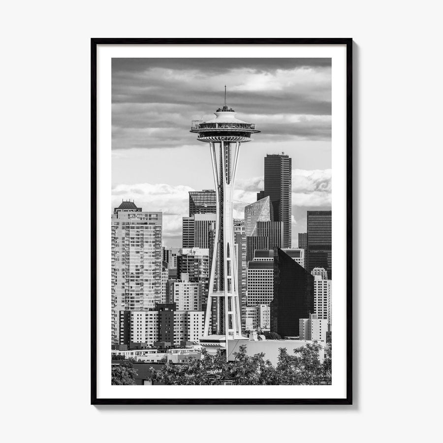 Seattle Photo No 1 Poster, framed poster mockup, white border
