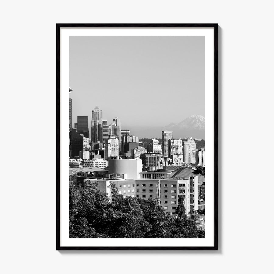 Seattle Photo No 2 Poster, framed poster mockup, white border