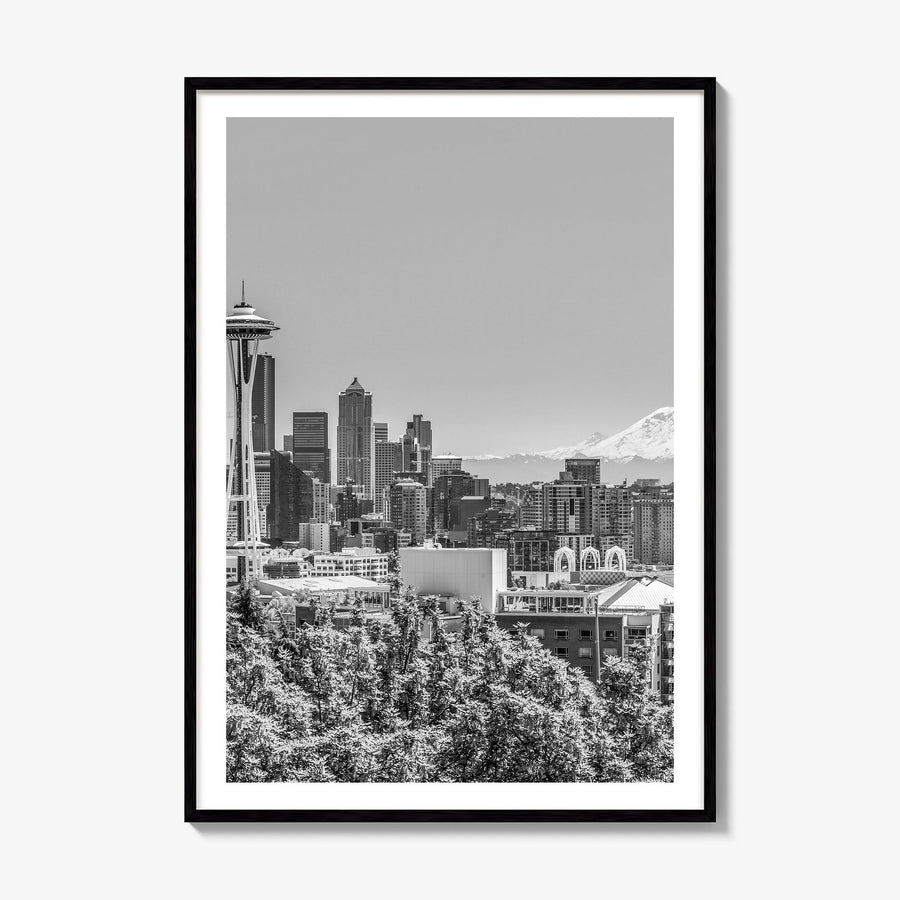 Seattle Photo No 3 Poster, framed poster mockup, white border