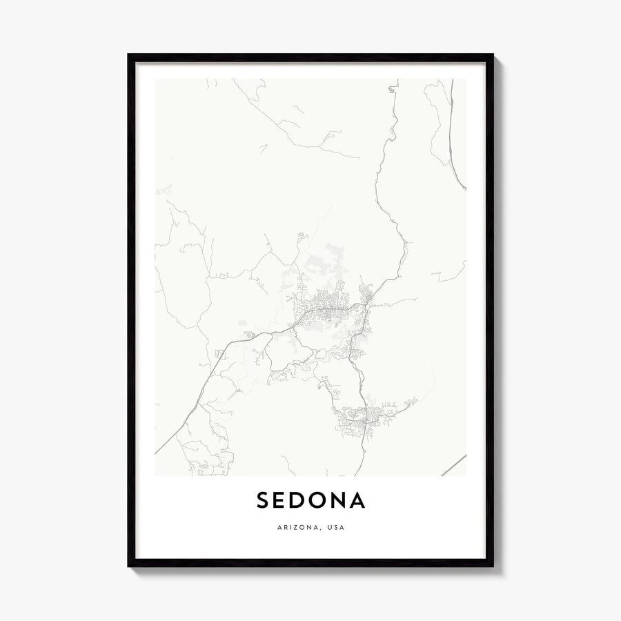 Sedona Map Poster, framed poster mockup