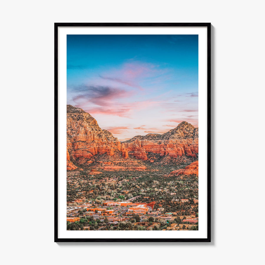 Sedona Photo Poster, framed poster mockup, white border