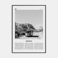 Sedona Poster Black Metal / 8x12 in Nbourhood Travel B&W Poster