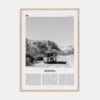 Sedona Poster Natural Wood / 8x12 in Nbourhood Travel B&W Poster