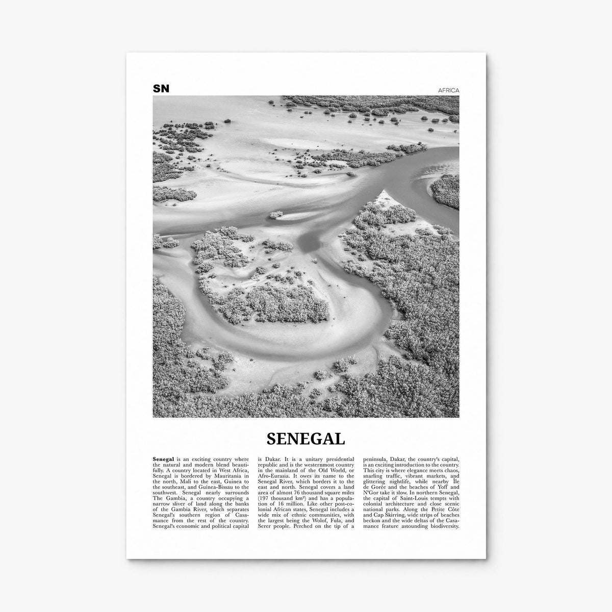Senegal Newspaper Poster, print only (unframed)