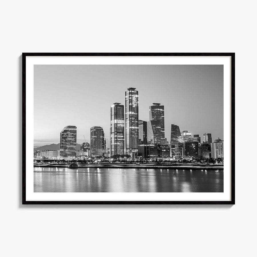Seoul Photo Poster, framed poster mockup, white border