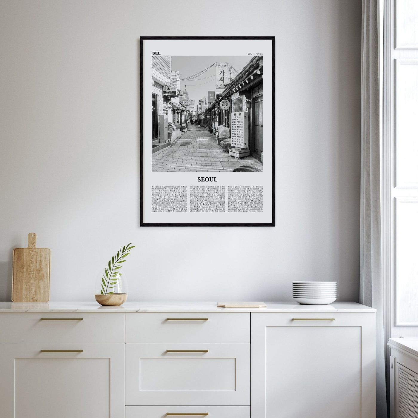 Seoul No 1 Poster Nbourhood Travel B&W Poster