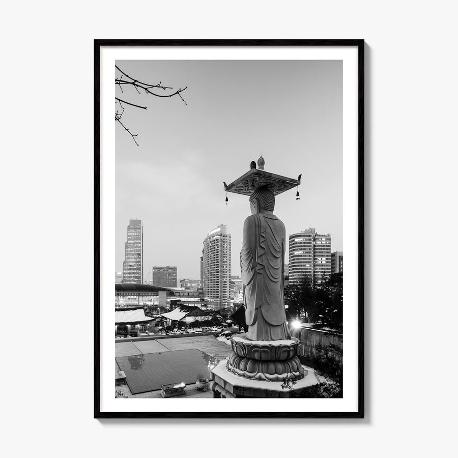 Seoul Photo No 2 Poster, framed poster mockup, white border
