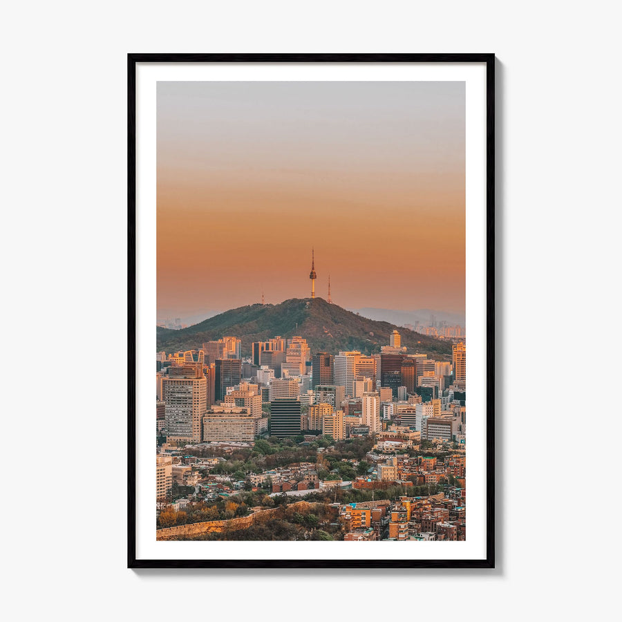 Seoul Photo No 1 Poster, framed poster mockup, white border