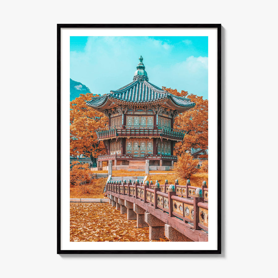 Seoul Photo No 2 Poster, framed poster mockup, white border
