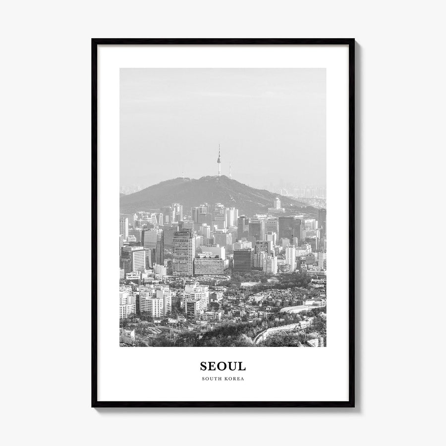 Seoul Classic No 1 Poster, framed poster mockup