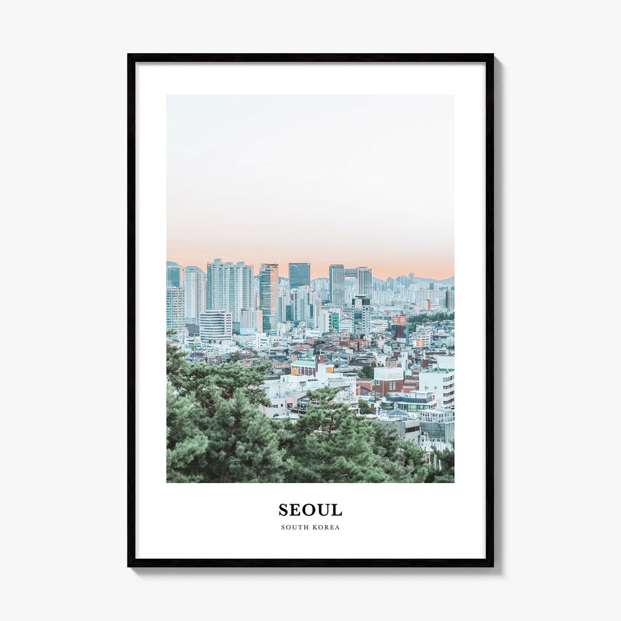 Seoul Classic Poster, framed poster mockup