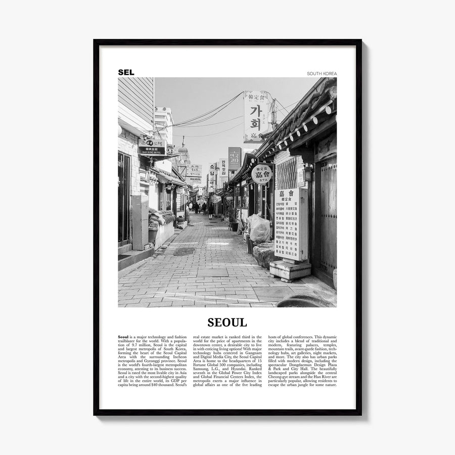 Seoul Newspaper No 1 Poster, framed poster mockup