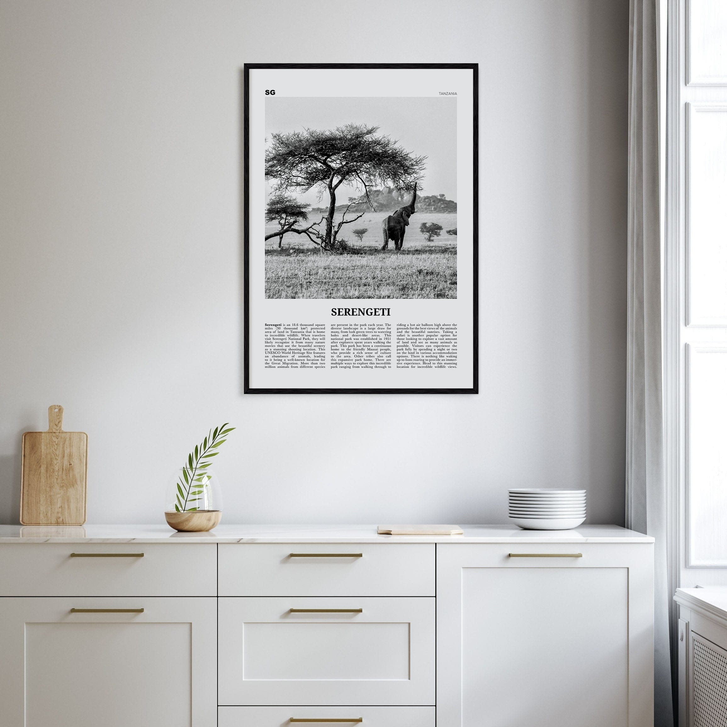 Serengeti National Park Poster Nbourhood Travel B&W Poster