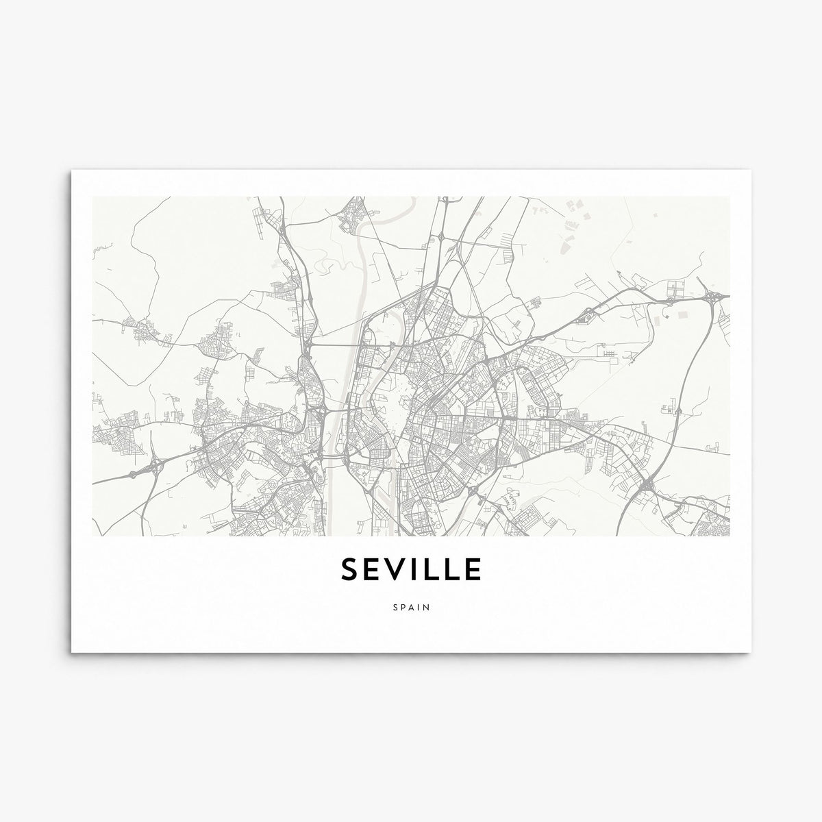 Seville Map Poster, print only (unframed)
