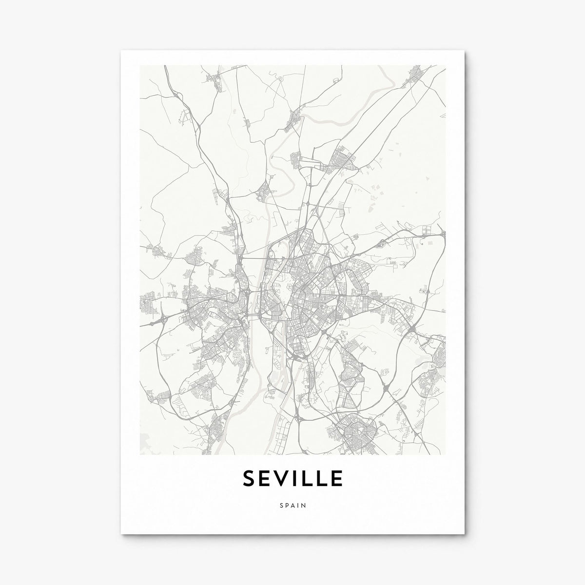 Seville Map Poster, print only (unframed)