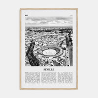 Seville Poster Natural Wood / 8x12 in Nbourhood Travel B&W Poster