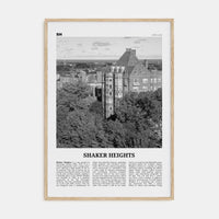 Shaker Heights Poster Natural Wood / 8x12 in Nbourhood Travel B&W Poster