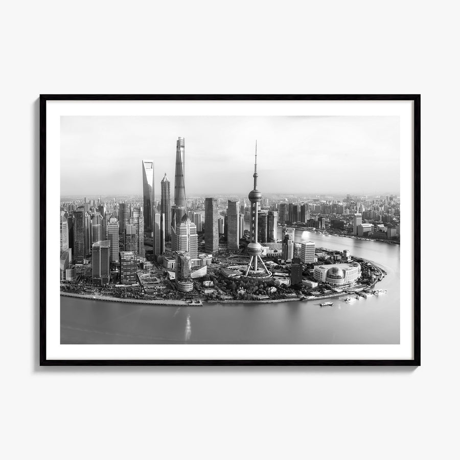 Shanghai Photo Poster, framed poster mockup, white border
