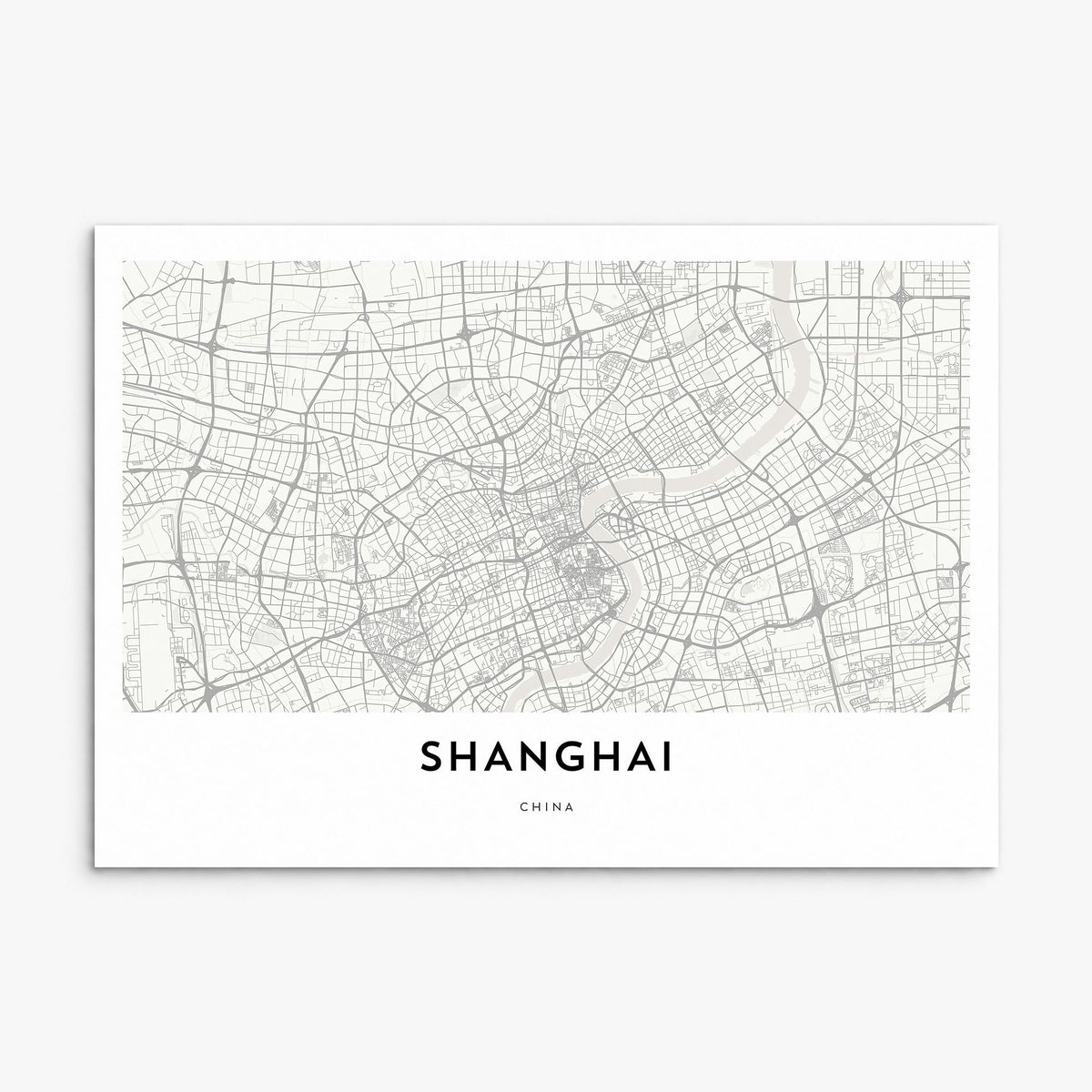 Shanghai Map Poster, print only (unframed)