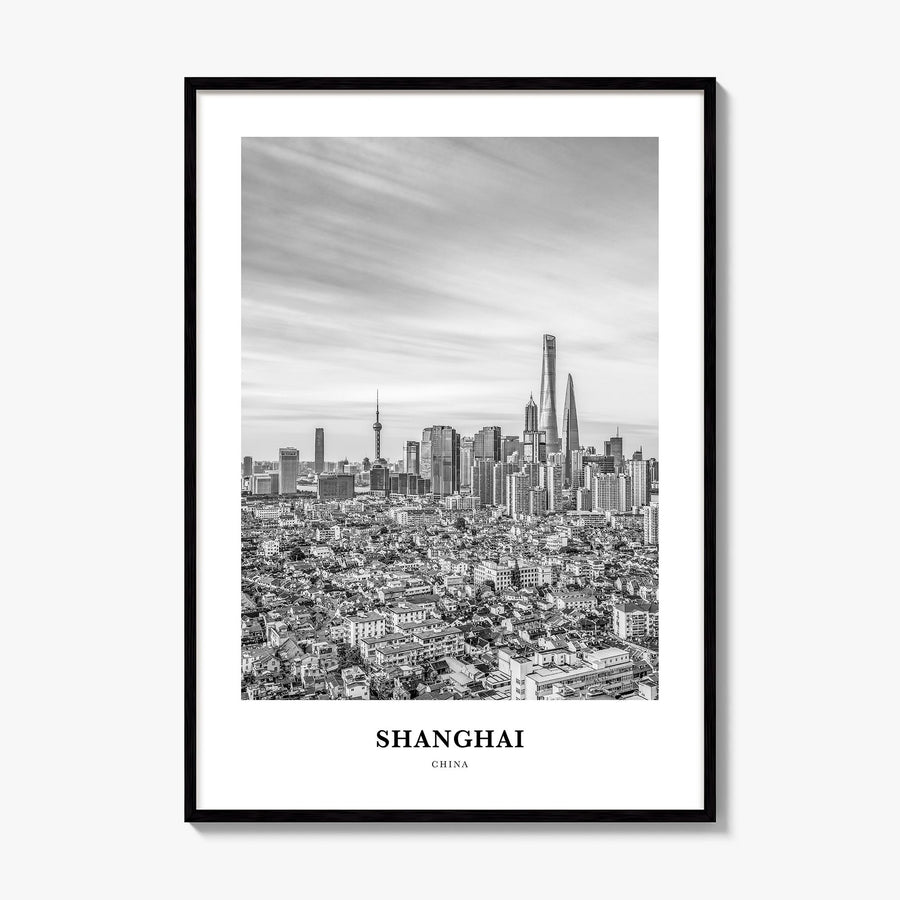 Shanghai Classic No 3 Poster, framed poster mockup